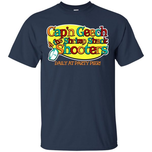 captain geech and the shrimp shack shooters t shirt - navy blue