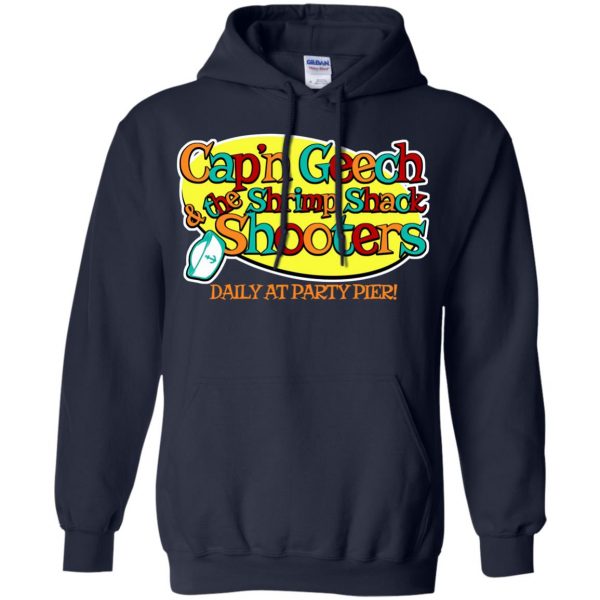 captain geech and the shrimp shack shooters hoodie - navy blue