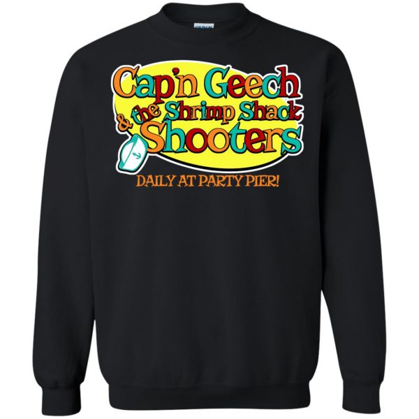captain geech and the shrimp shack shooters sweatshirt - black