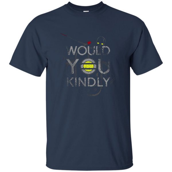 bioshock would you kindly t shirt - navy blue