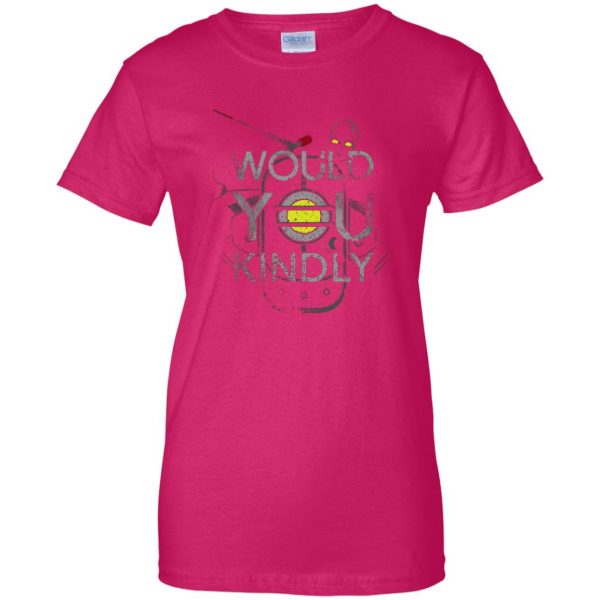 bioshock would you kindly womens t shirt - lady t shirt - pink heliconia
