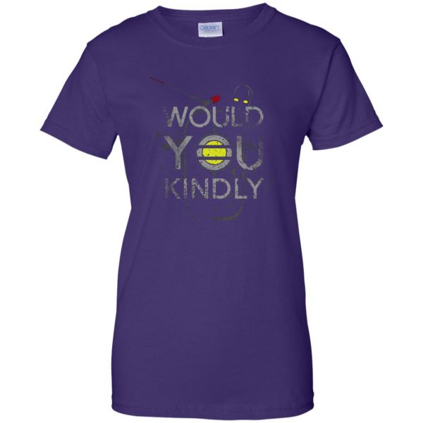 bioshock would you kindly womens t shirt - lady t shirt - purple