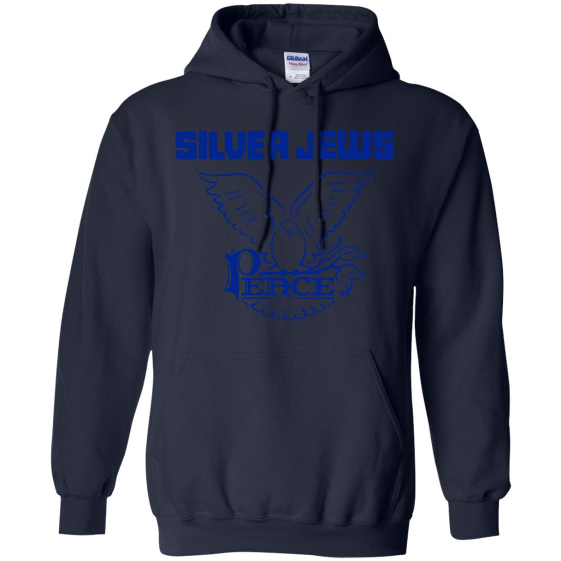silver jews hoodie - navy blue