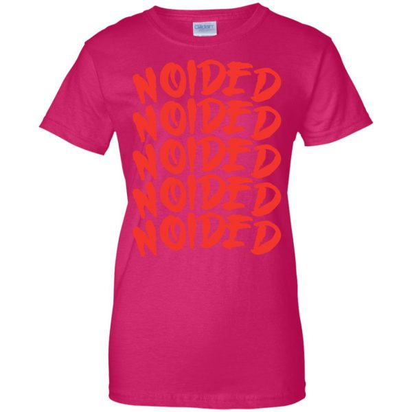 noided womens t shirt - lady t shirt - pink heliconia