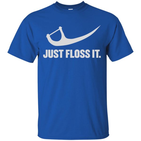 just do it floss t shirt - royal blue