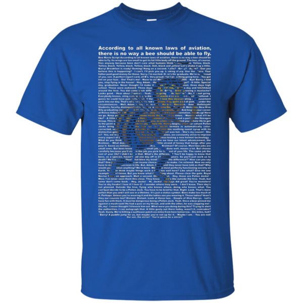 shrek script t shirt - royal blue