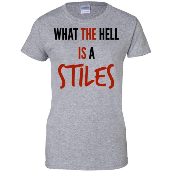 what the hell is a stiles womens t shirt - lady t shirt - sport grey