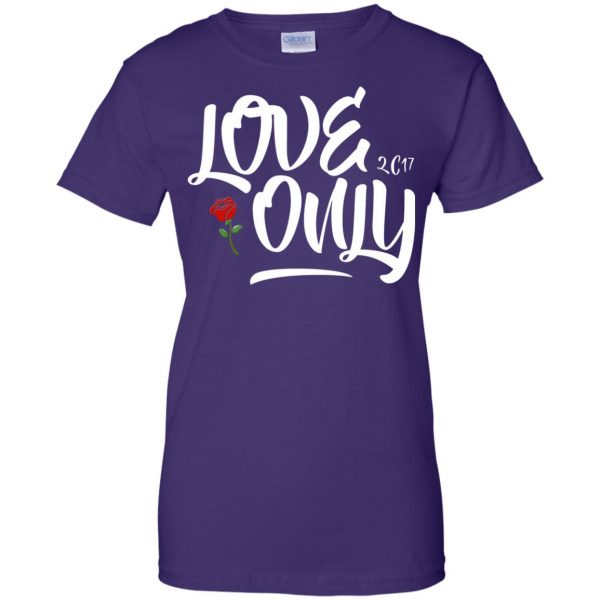 camila cabello love only womens t shirt - lady t shirt - purple