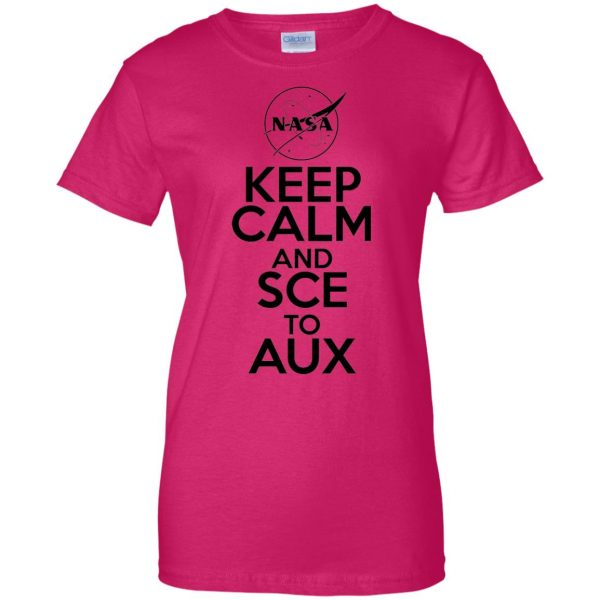 sce to aux womens t shirt - lady t shirt - pink heliconia