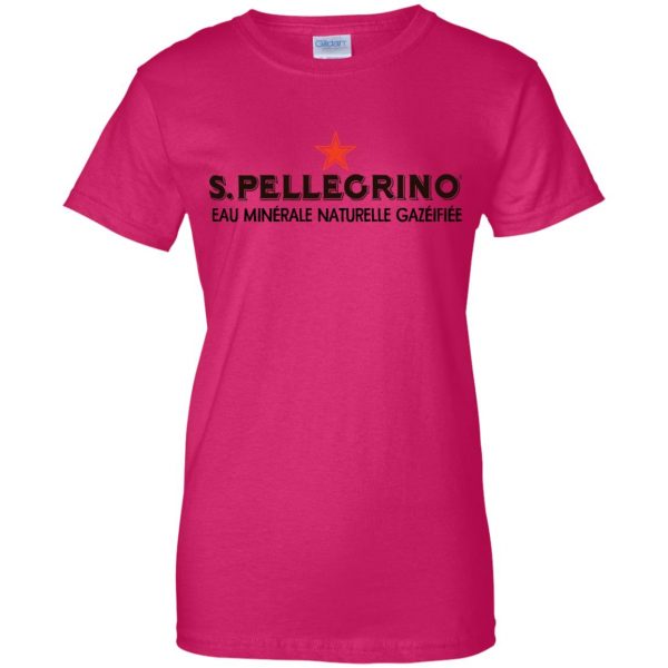 san pellegrino womens t shirt - lady t shirt - pink heliconia