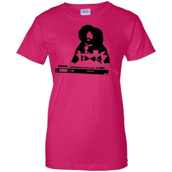 reggie watts womens t shirt - lady t shirt - pink heliconia