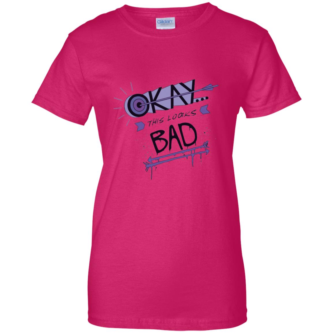 hawkguy womens t shirt - lady t shirt - pink heliconia
