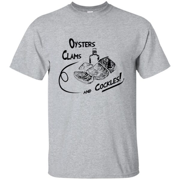 oysters clams and cockles shirt - sport grey