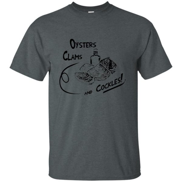 oysters clams and cockles t shirt - dark heather