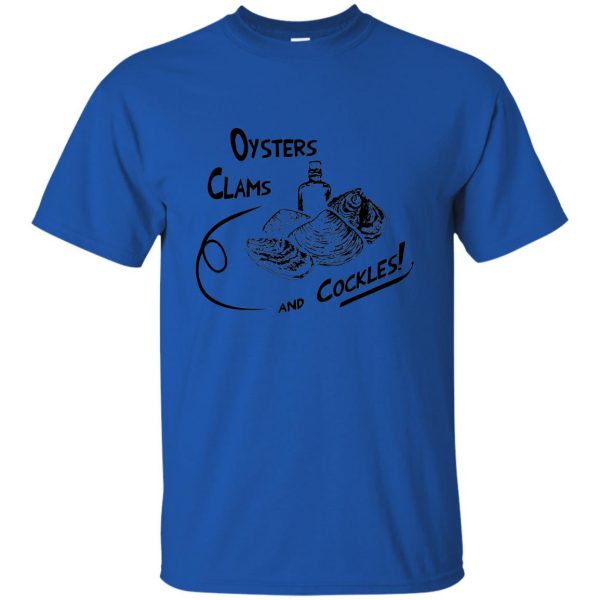 oysters clams and cockles t shirt - royal blue