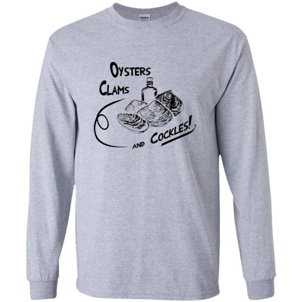 oysters clams and cockles long sleeve - sport grey