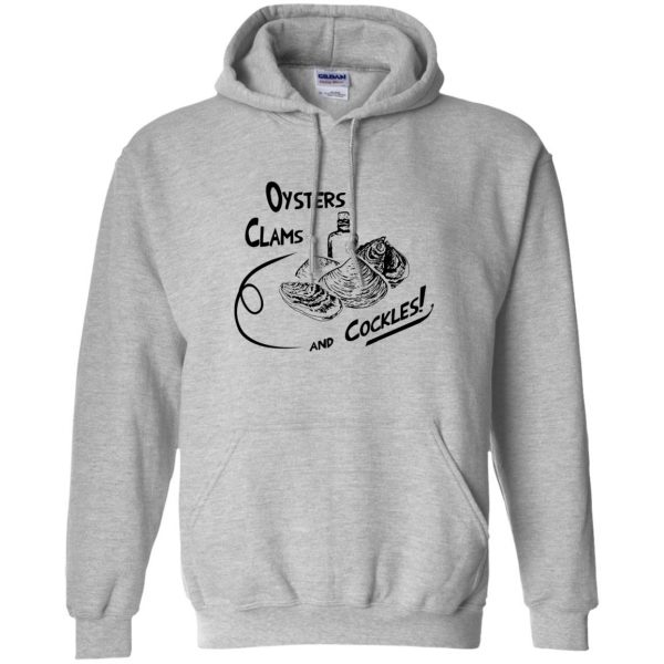 oysters clams and cockles hoodie - sport grey