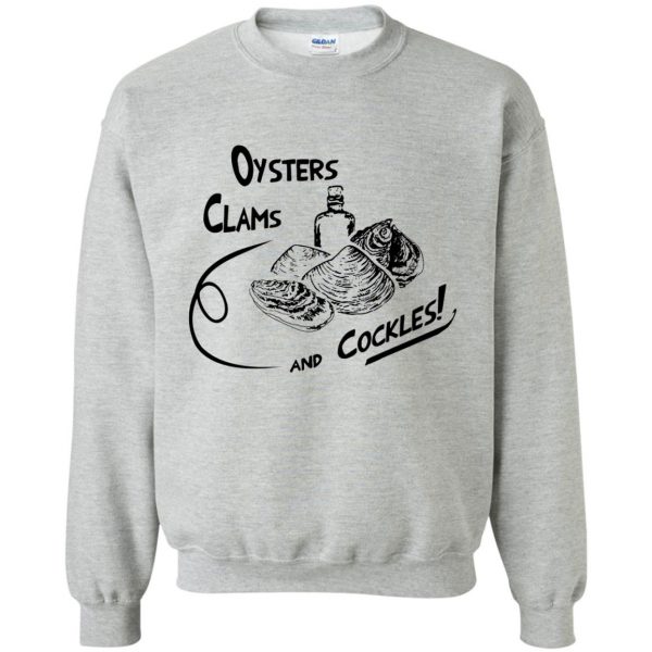 oysters clams and cockles sweatshirt - sport grey