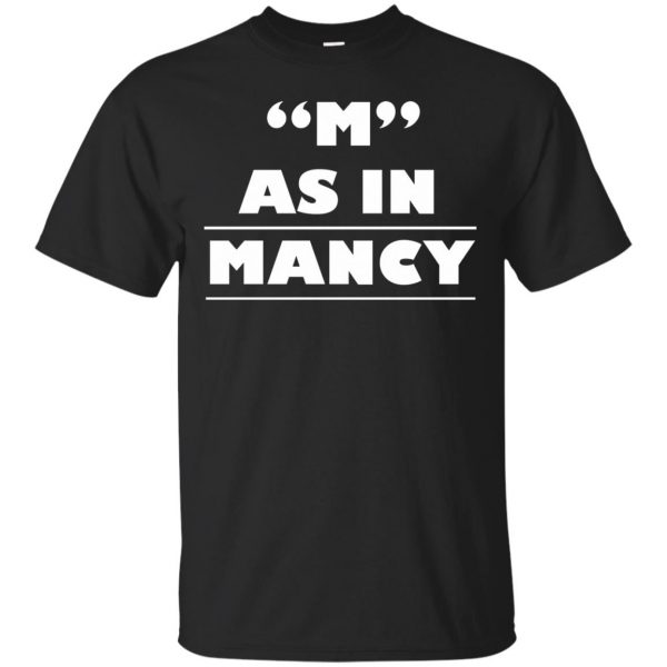 m as in mancy shirt - black