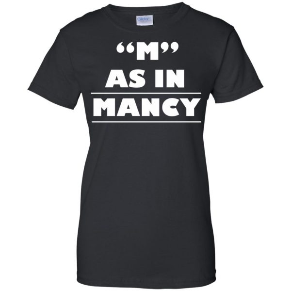 m as in mancy womens t shirt - lady t shirt - black