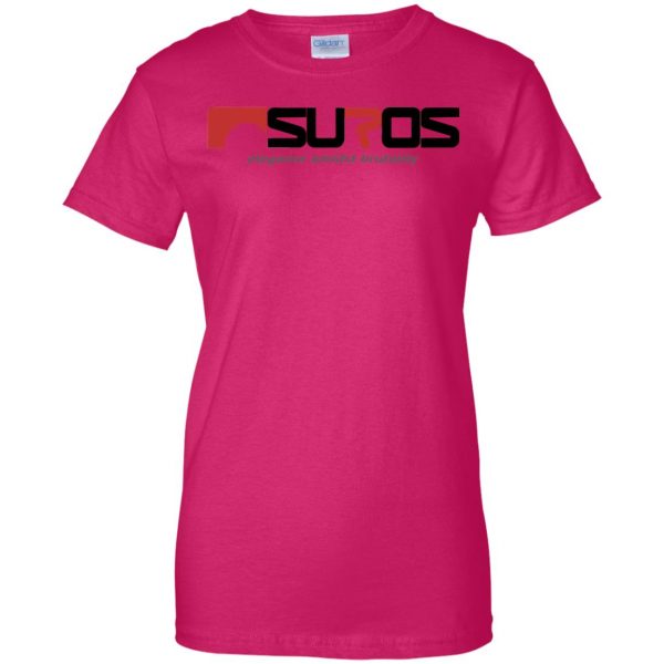 suros womens t shirt - lady t shirt - pink heliconia