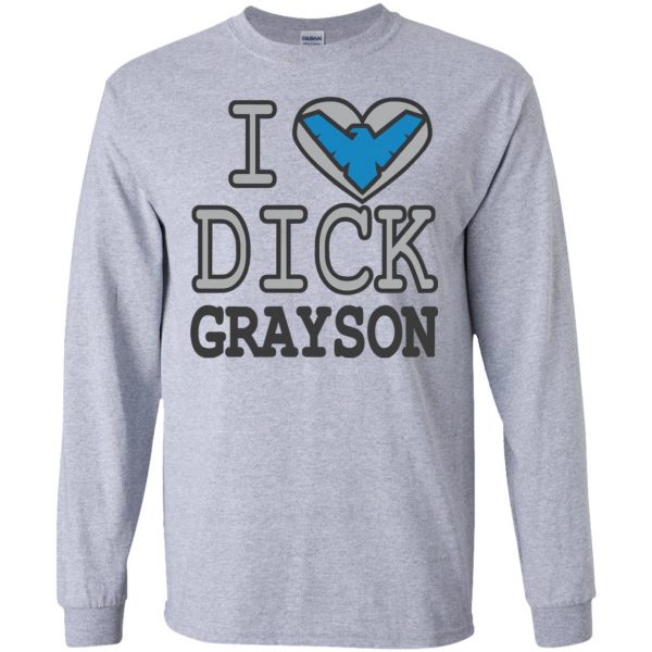 dick grayson long sleeve - sport grey