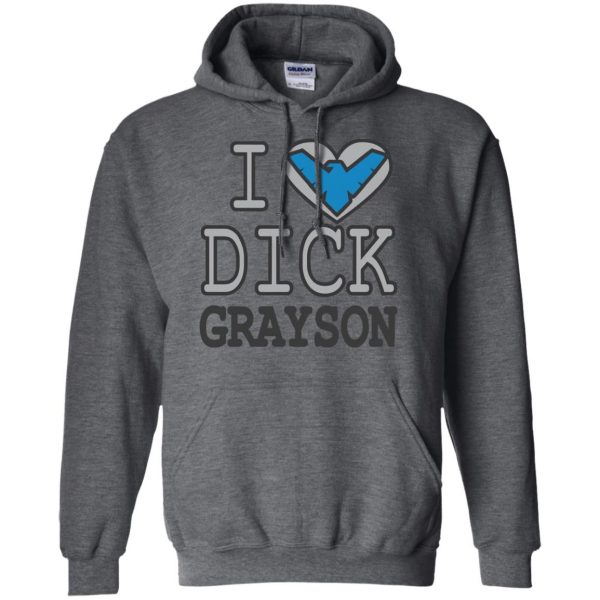 dick grayson hoodie - dark heather