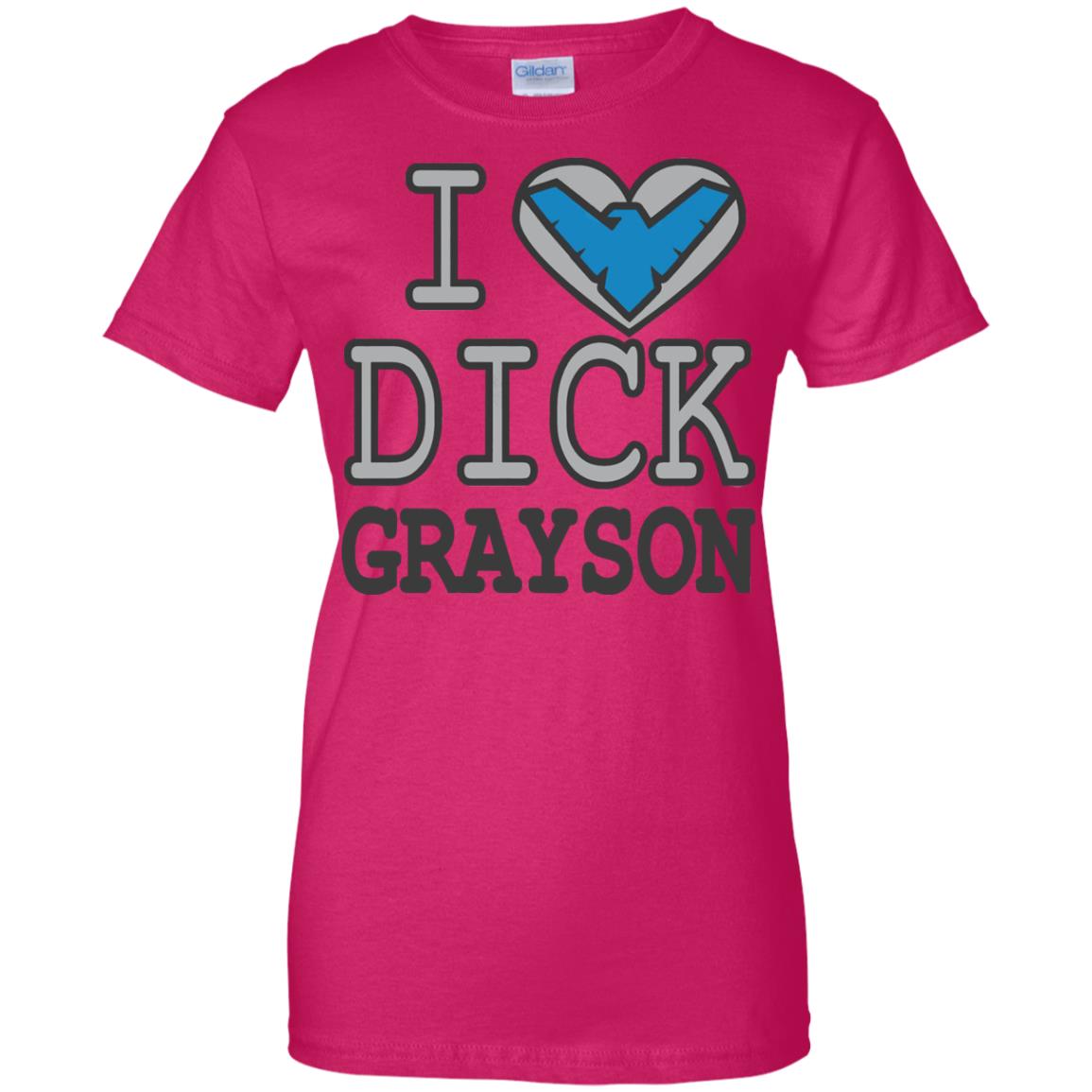 dick grayson womens t shirt - lady t shirt - pink heliconia