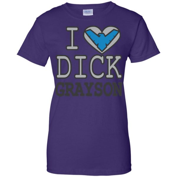 dick grayson womens t shirt - lady t shirt - purple