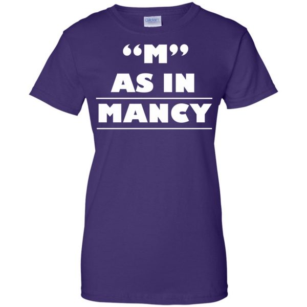 m as in mancy womens t shirt - lady t shirt - purple