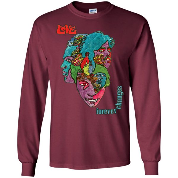 love forever changes long sleeve - maroon