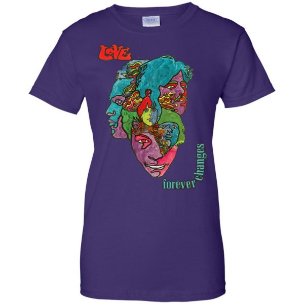 love forever changes womens t shirt - lady t shirt - purple