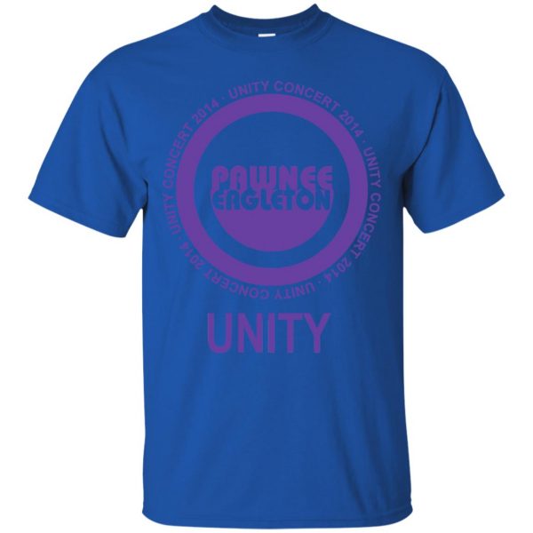 pawnee eagleton unity concert t shirt - royal blue