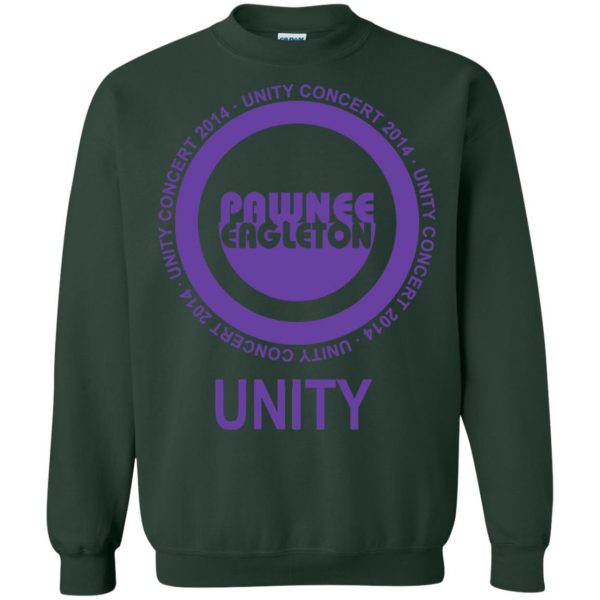 pawnee eagleton unity concert sweatshirt - forest green