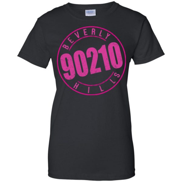 beverly hills 90210 womens t shirt - lady t shirt - black