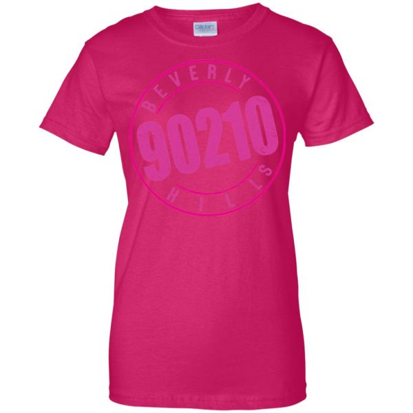 beverly hills 90210 womens t shirt - lady t shirt - pink heliconia