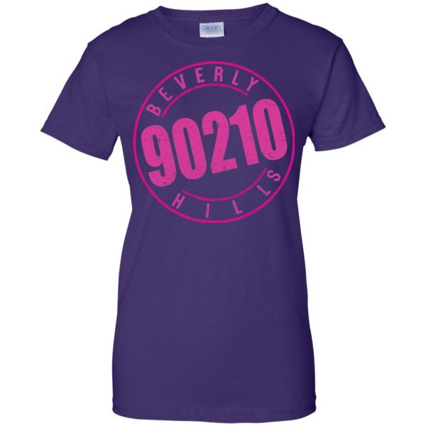 beverly hills 90210 womens t shirt - lady t shirt - purple