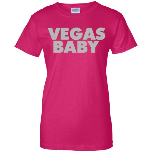 vegas baby womens t shirt - lady t shirt - pink heliconia