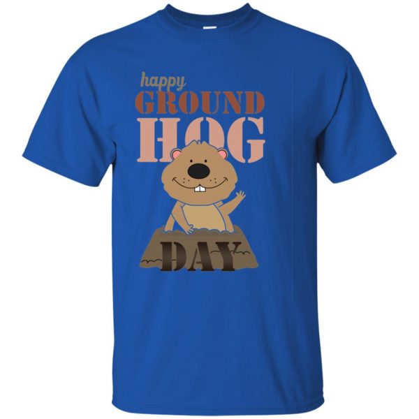 groundhog day t shirt - royal blue