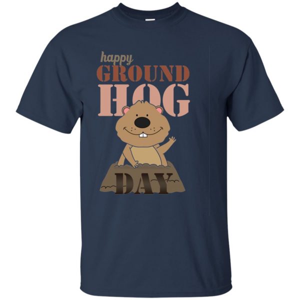 groundhog day t shirt - navy blue
