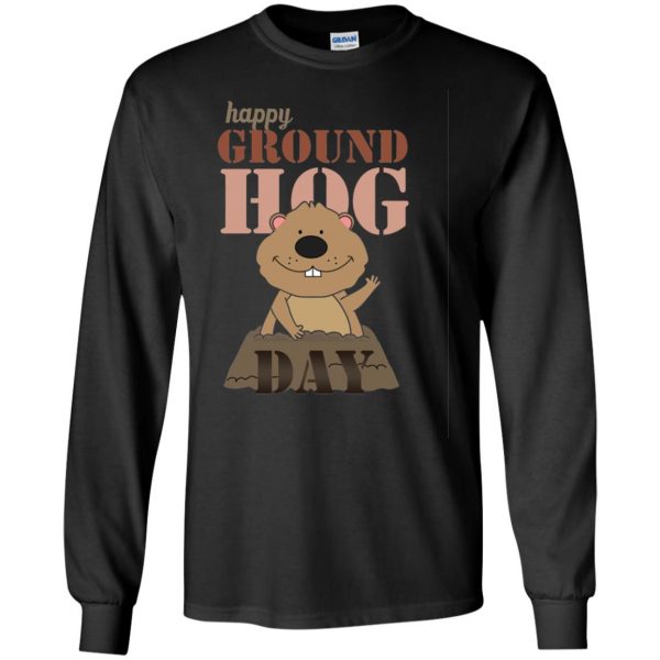 groundhog day long sleeve - black