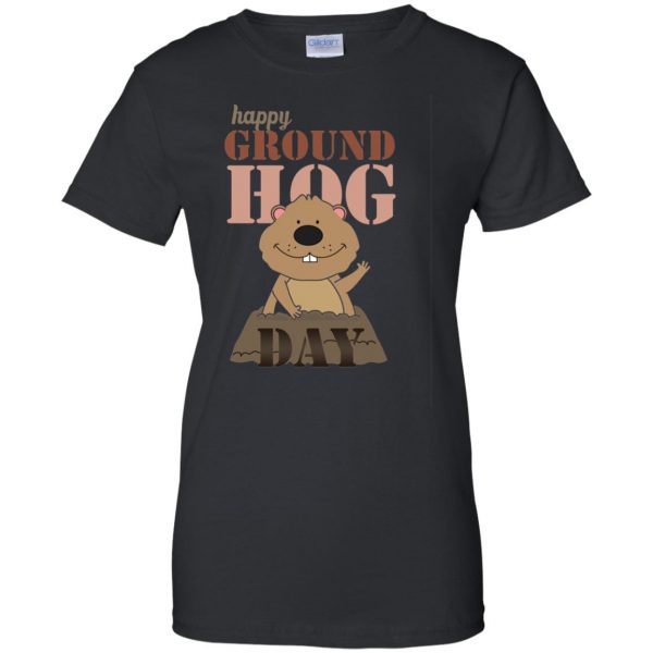 groundhog day womens t shirt - lady t shirt - black