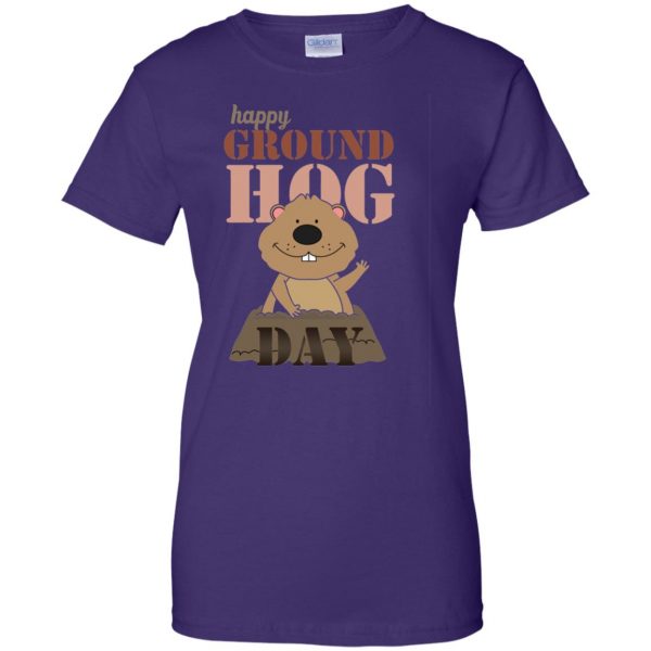 groundhog day womens t shirt - lady t shirt - purple