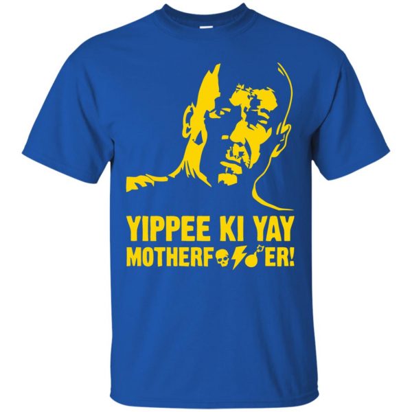 yippee ki yay t shirt - royal blue