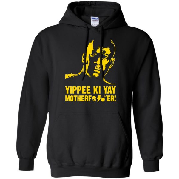 yippee ki yay hoodie - black