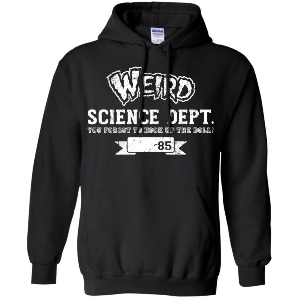 weird science hoodie - black
