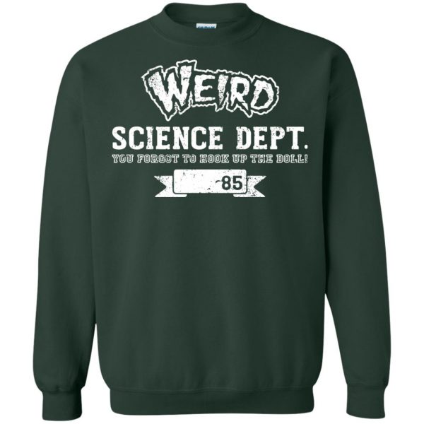 weird science sweatshirt - forest green