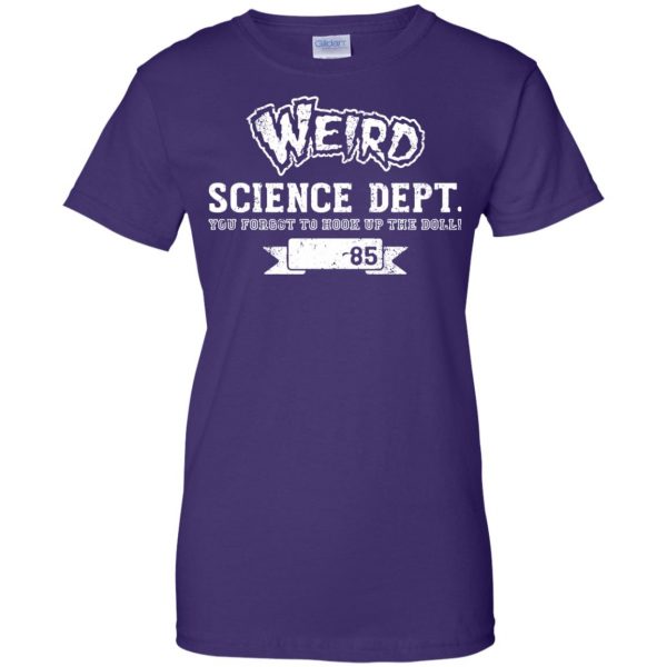 weird science womens t shirt - lady t shirt - purple