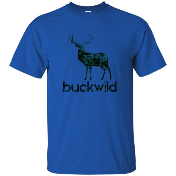 buck wild t shirt - royal blue