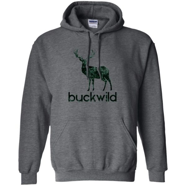 buck wild hoodie - dark heather